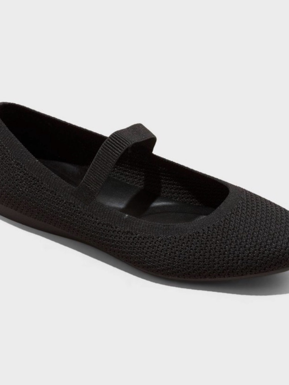 a new day Black Knit Mary Jane Flats